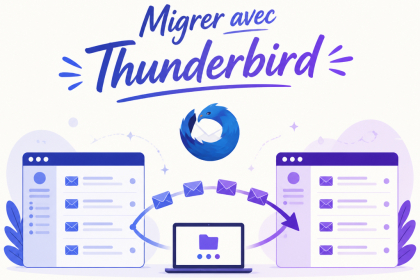 Transfert d'emails entre deux boîtes mail via un logiciel installé sur l'ordinateur